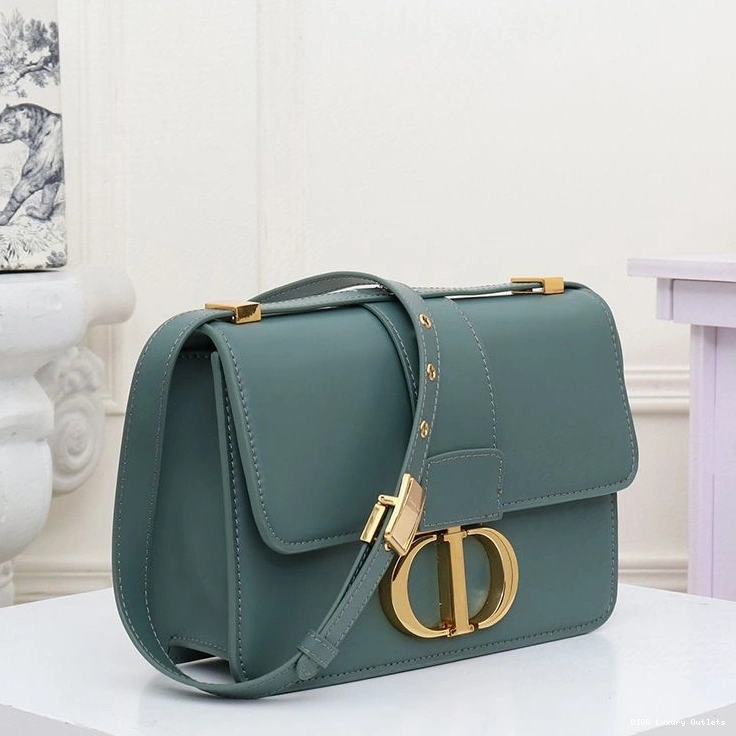 Cheap Box 30 Dior Montaigne Bag Blue Calfskin 0730 Luxury